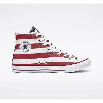 Scarpe Converse Chuck Taylor All Star Americana Hi - Sneakers Uomo Rosse / Blu, Italia IT 331B